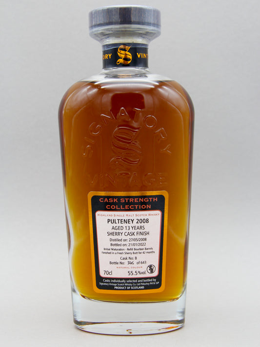 Pulteney 2008-2022, Signatory Vintage, Highland Single Malt Scotch Whisky (55.5%, 70cl)