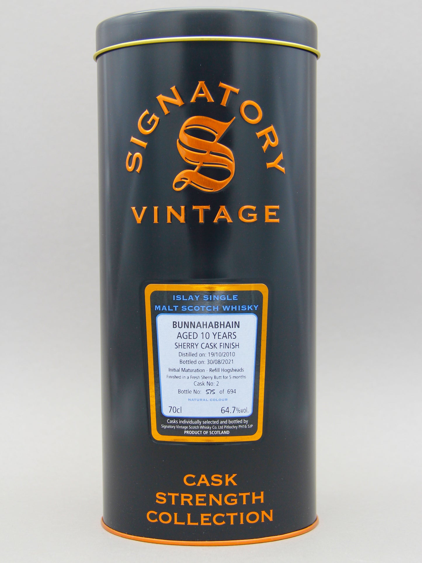 Bunnahabhain 2010-2021, Signatory Vintage, Islay Single Malt Scotch Whisky (64.7%, 70cl)