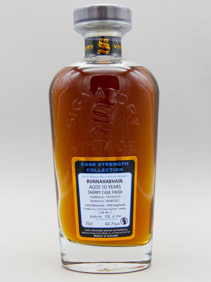 Bunnahabhain 2010-2021, Signatory Vintage, Islay Single Malt Scotch Whisky (64.7%, 70cl)