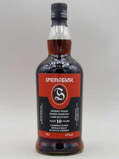 Springbank 10 Year, Pedro Ximenez Sherry Wood, November 2022, Campbeltown Single Malt Scotch Whisky (55%, 70cl)