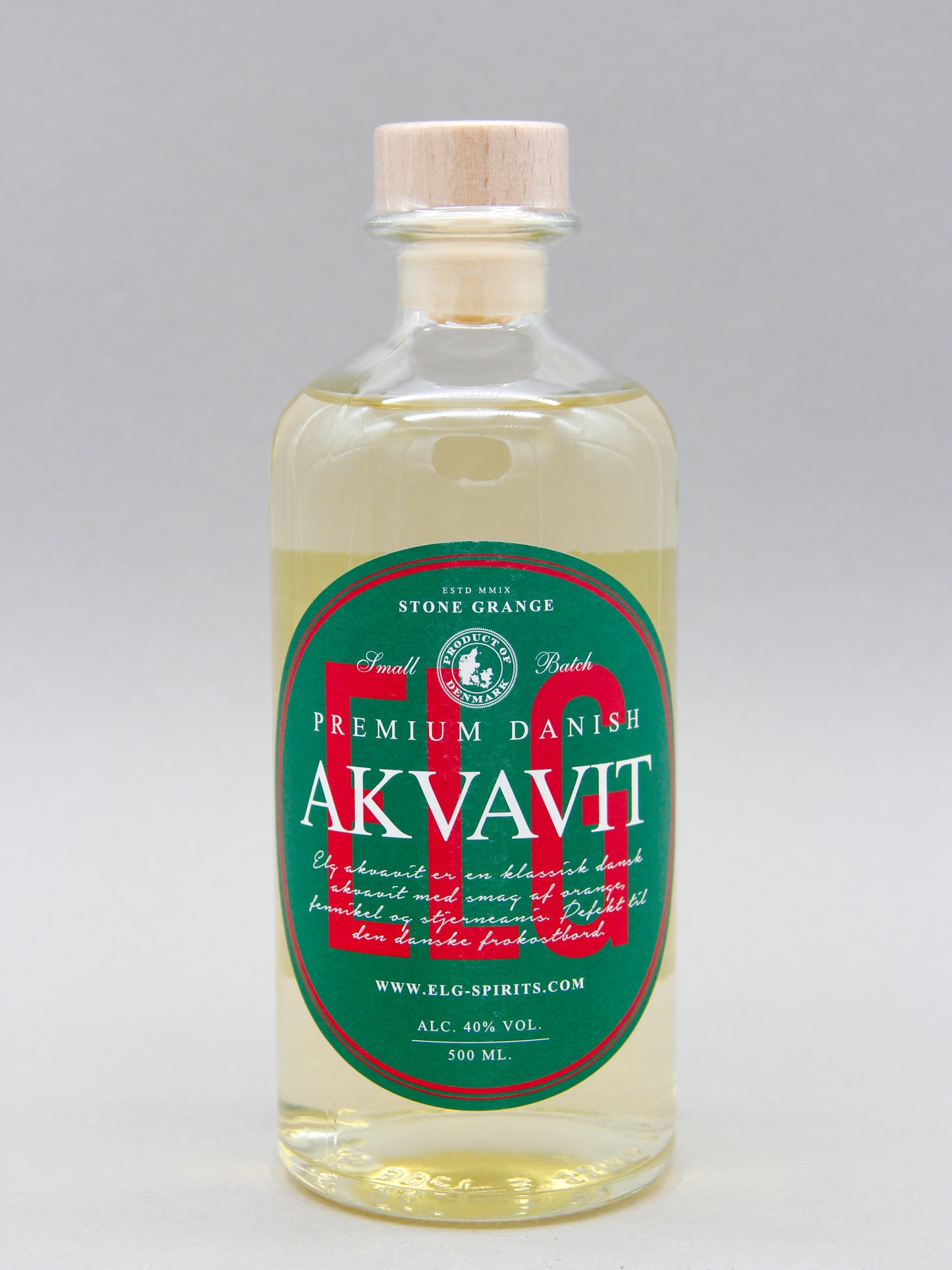 Stone Grange, Elg, Premium Danish Akvavit (40%, 50cl)