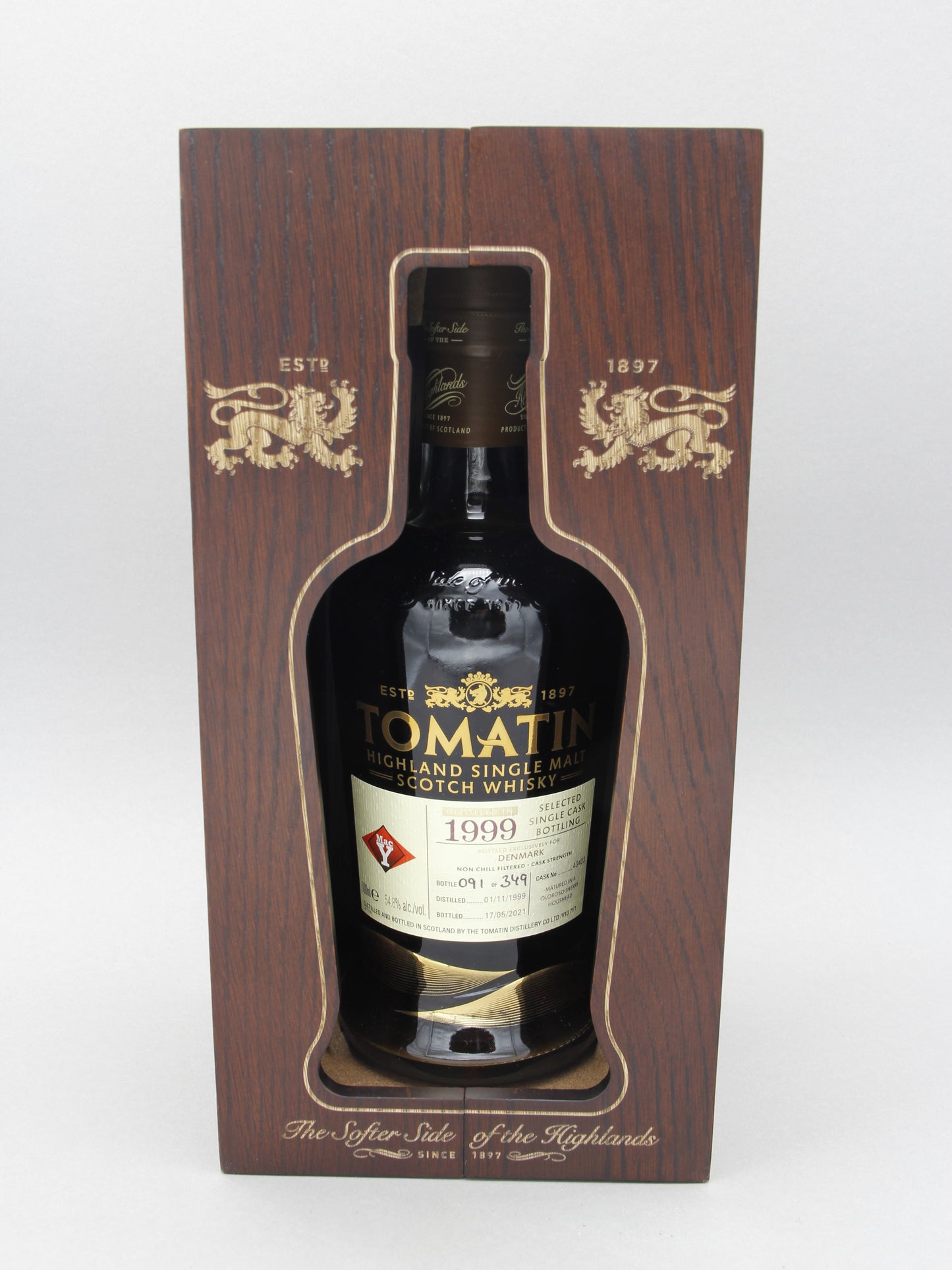 Tomatin 1999, 21 Years Oloroso Hogshead Scotch Whisky, Cask #43403 (54.8%, 70cl)