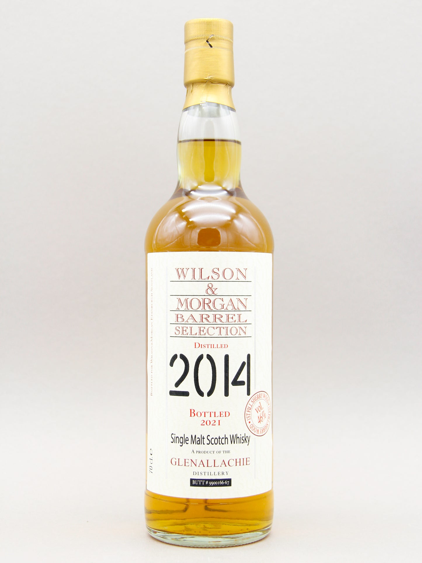 Wilson & Morgan, Glenallachie 2014-21, 1st Fill Sherry Wood, Single Malt Scotch Whisky (46%, 70cl)