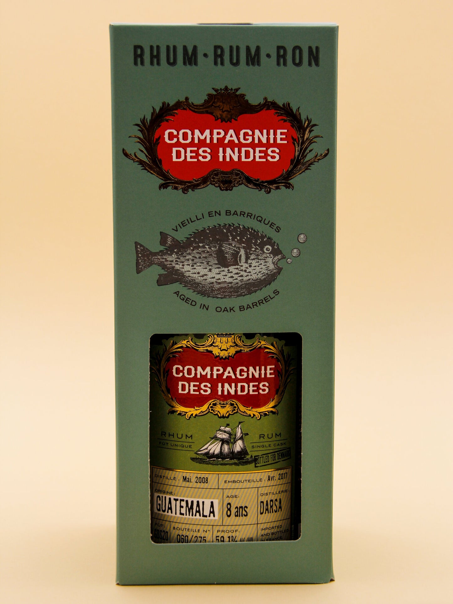 Compagnie Des Indes Guatemala Rum, 8 Years, Darsa (59.1%, 70cl)