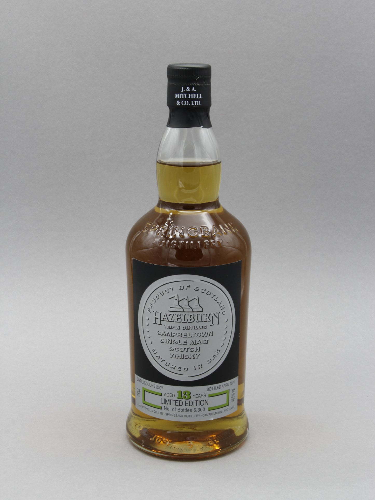 Hazelburn 13 Years, 2021, Campbeltown Single Malt Scotch Whisky (48.6%, 70cl)