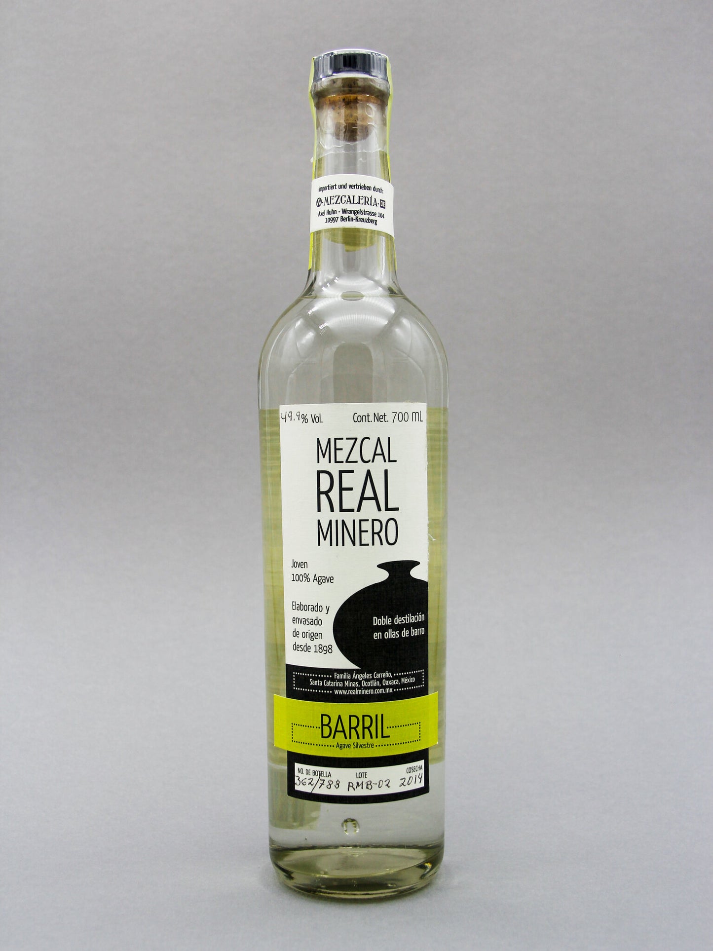 Mezcal Real Minero Joven, Barril, Lote RMB-02 (49.9%, 70cl)